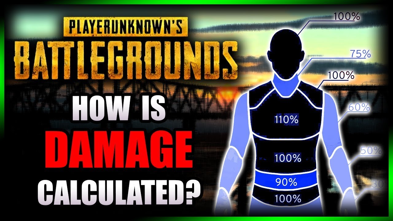 PUBG ► HOW SHOT DAMAGE IS CALCULATED ✔️ (Bodypart Damage Multiplier Breakdown)