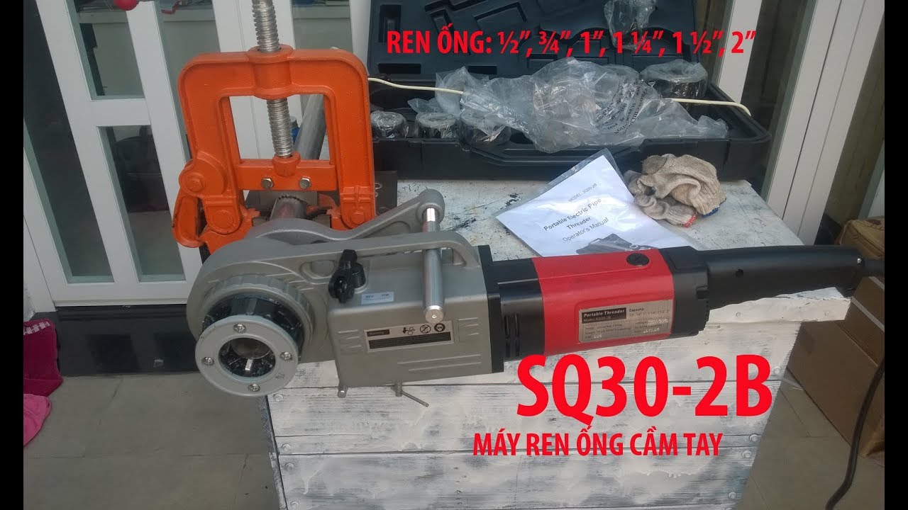 Máy tiện ren ống(ta rô) cầm cầm tay mini SQ30-2B giá rẻ