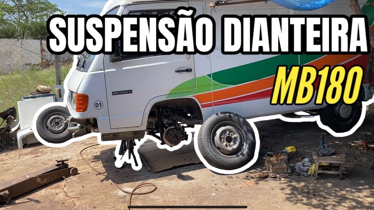 SUSPENS&Atilde;O DIANTEIRA DA MB180 MONTADA