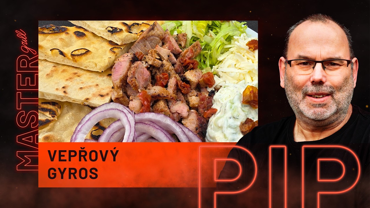 Domácí vepřový gyros z grilu | Tzatziki a pita chleba krok za krokem! #488