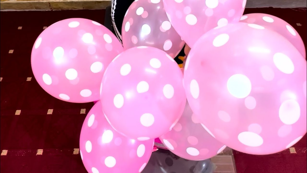 Pink 8 balloons electric balloon pump .
