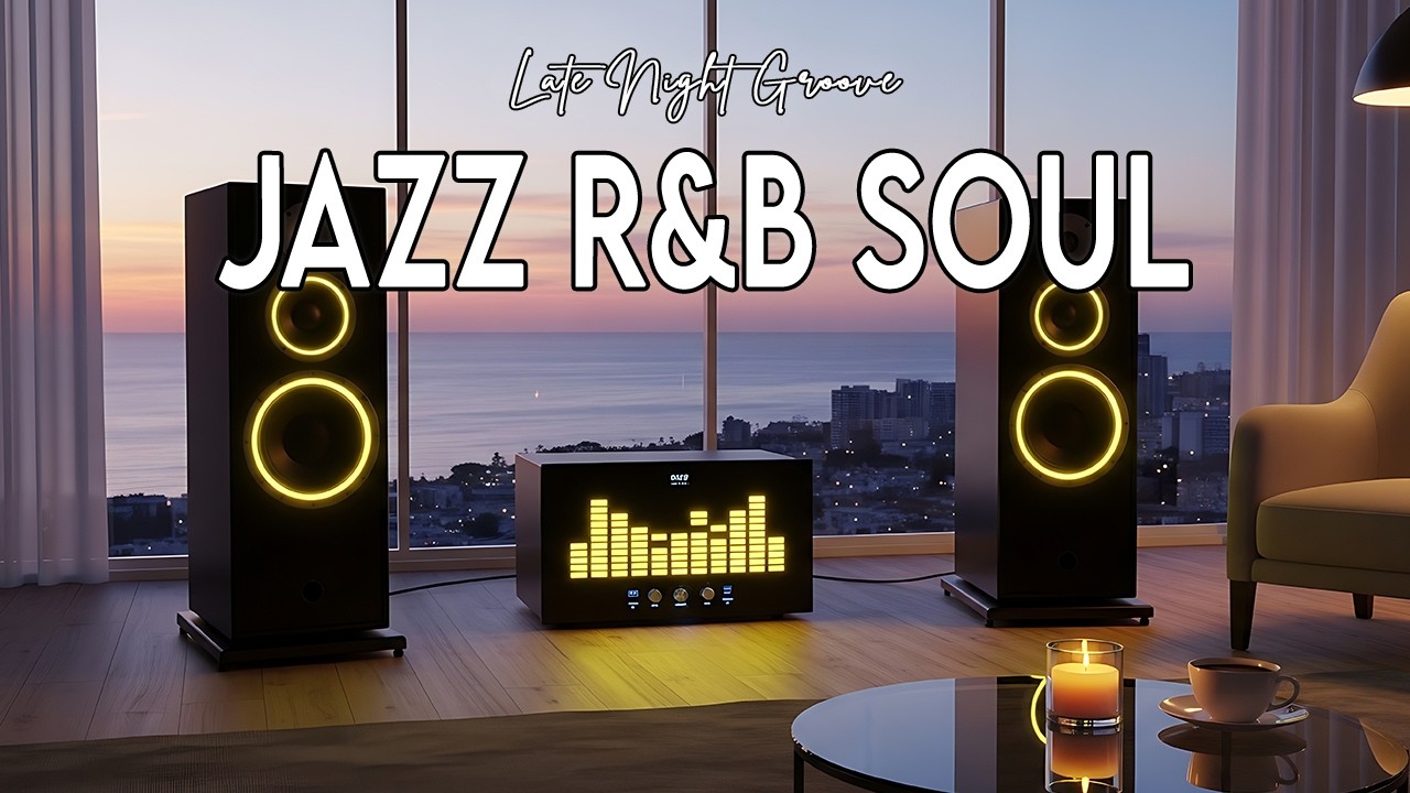 Vibrant Night Vibes 🌃 Smooth Jazz & R&B Beats with Neon Speakers for Relaxed Evenings