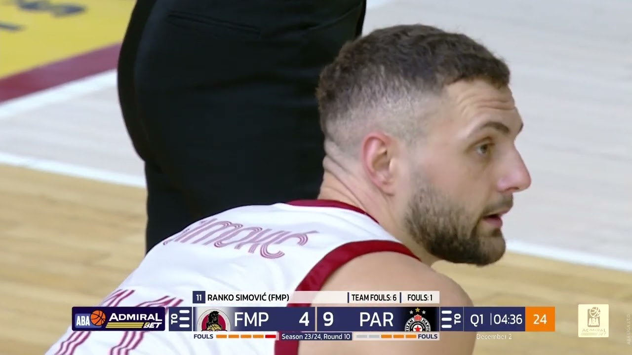 AdmiralBet ABA League 2023/24, Round 10 match: FMP Soccerbet - Partizan Mozzart Bet (2.12.2023)