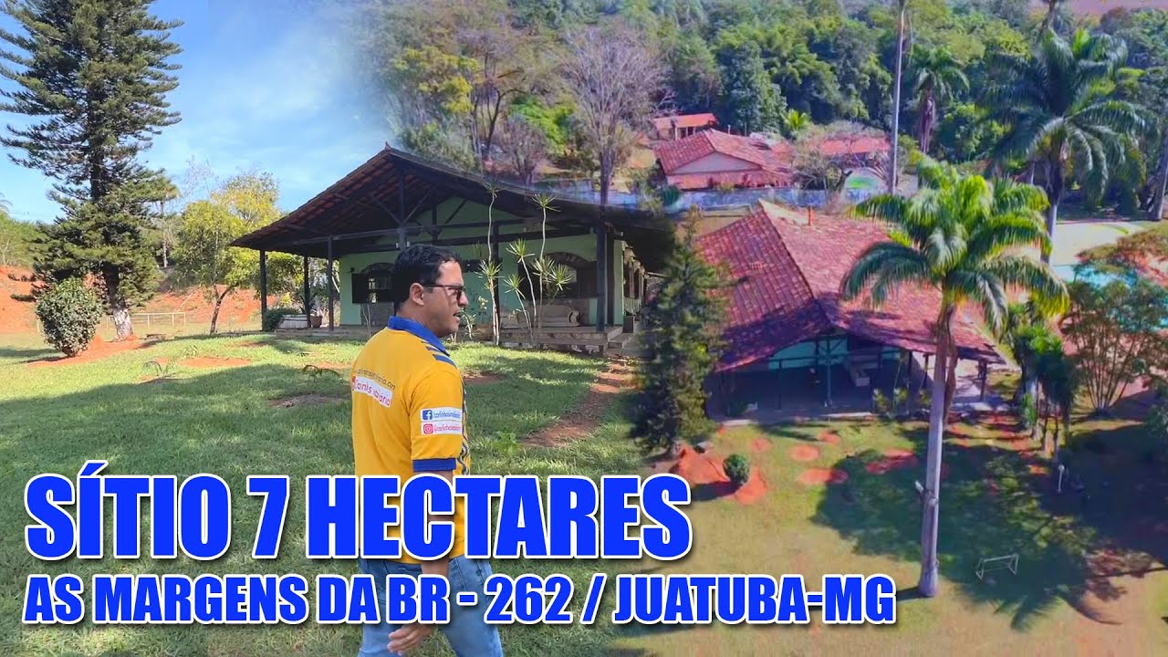 Olha que Sítio bem localizado com 4 casa e um galpão em área de 7 hectares em Juatuba Mg