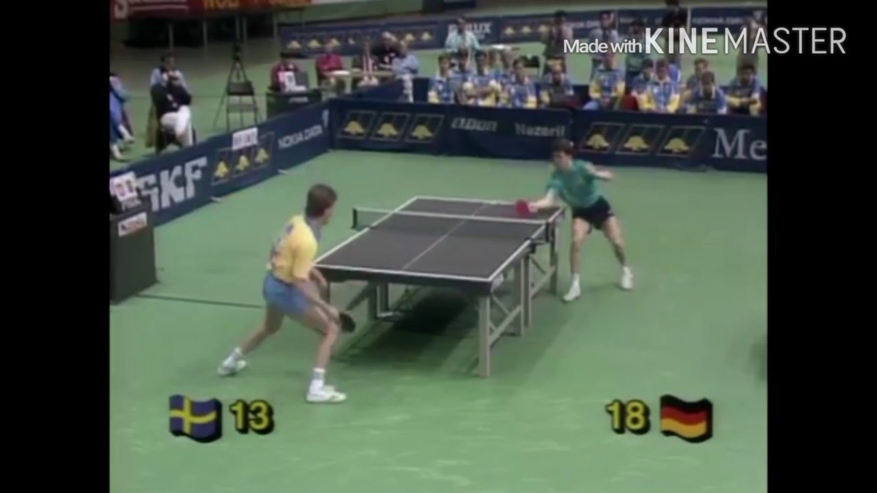 Table Tennis European Championships 1990 Waldner vs Fetzner highlights