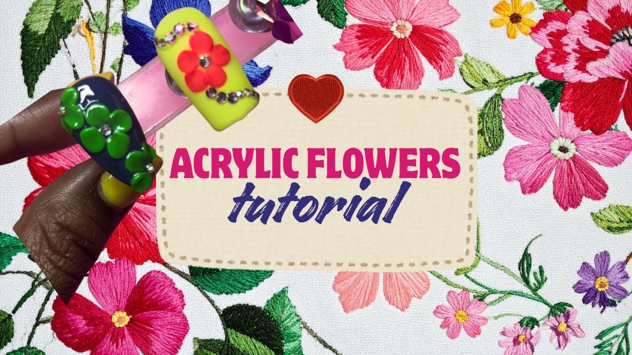 Do Acrylic Flowers With Me 🌺