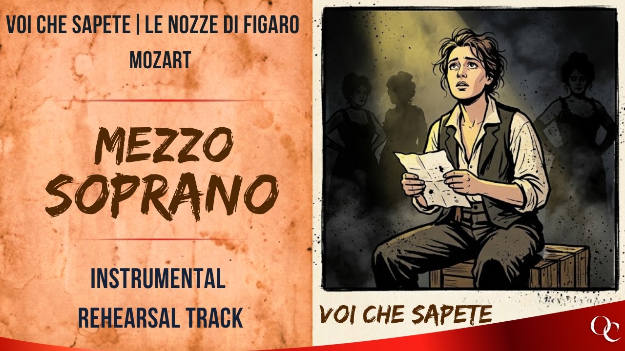 Voi che sapete ,Mozart, Le Nozze di Figaro, Mezzo-soprano instrumental rehearsal track
