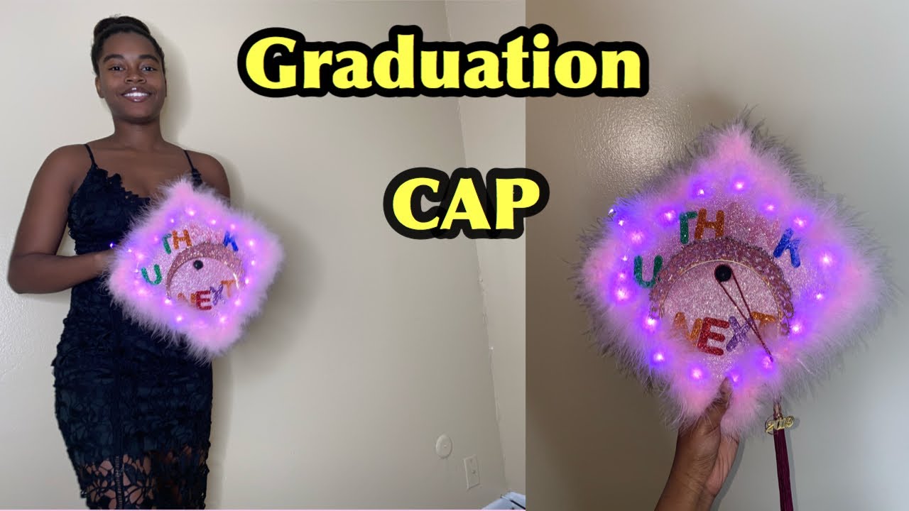 DIY Graduation Cap: LED LIGHT, FEATHER, CROWN 👸🏾
