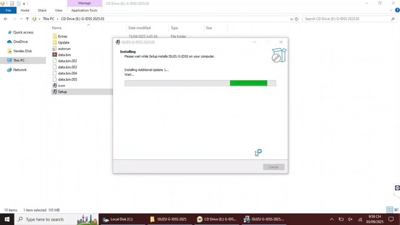 How to install Isuzu G-IDSS 2025 software