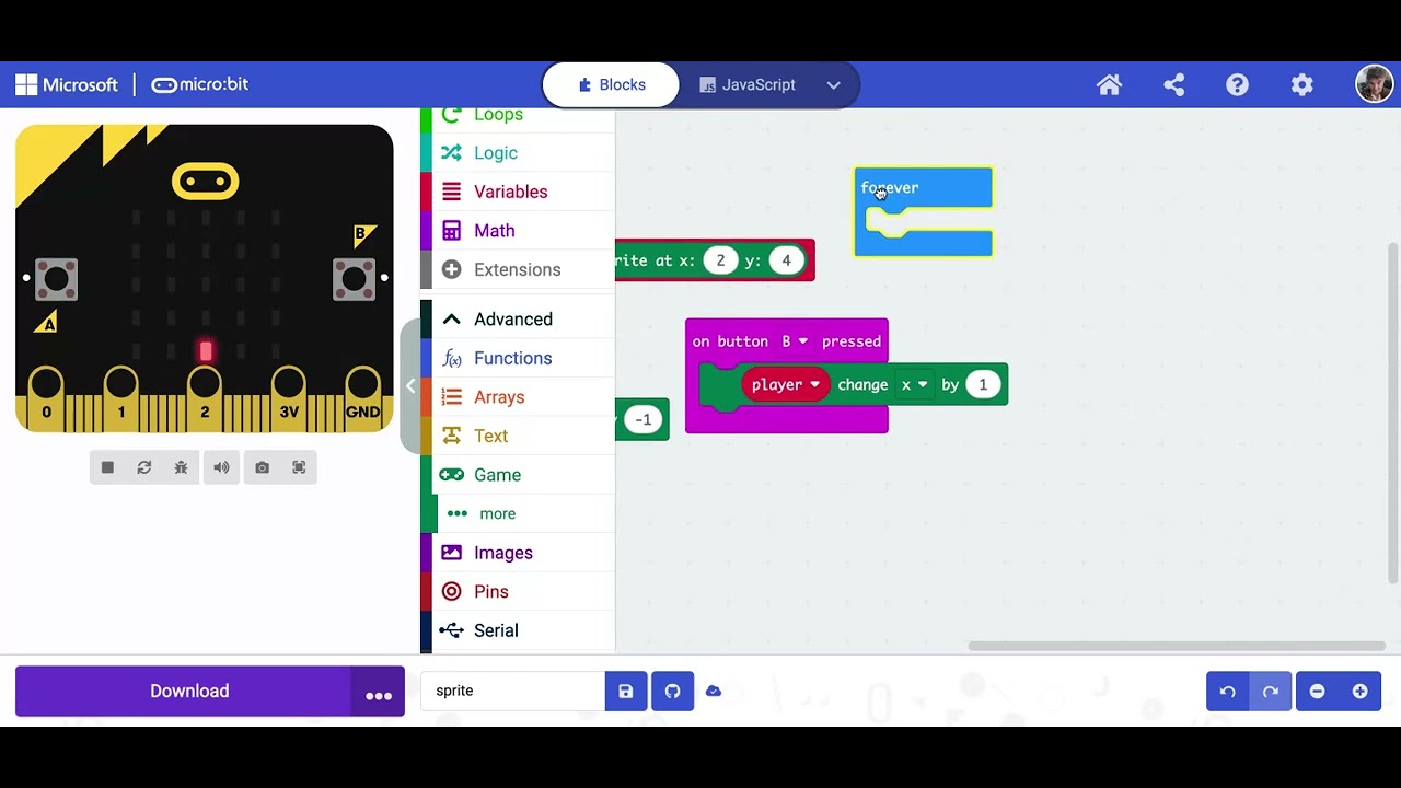 MicroBit Sprite Game