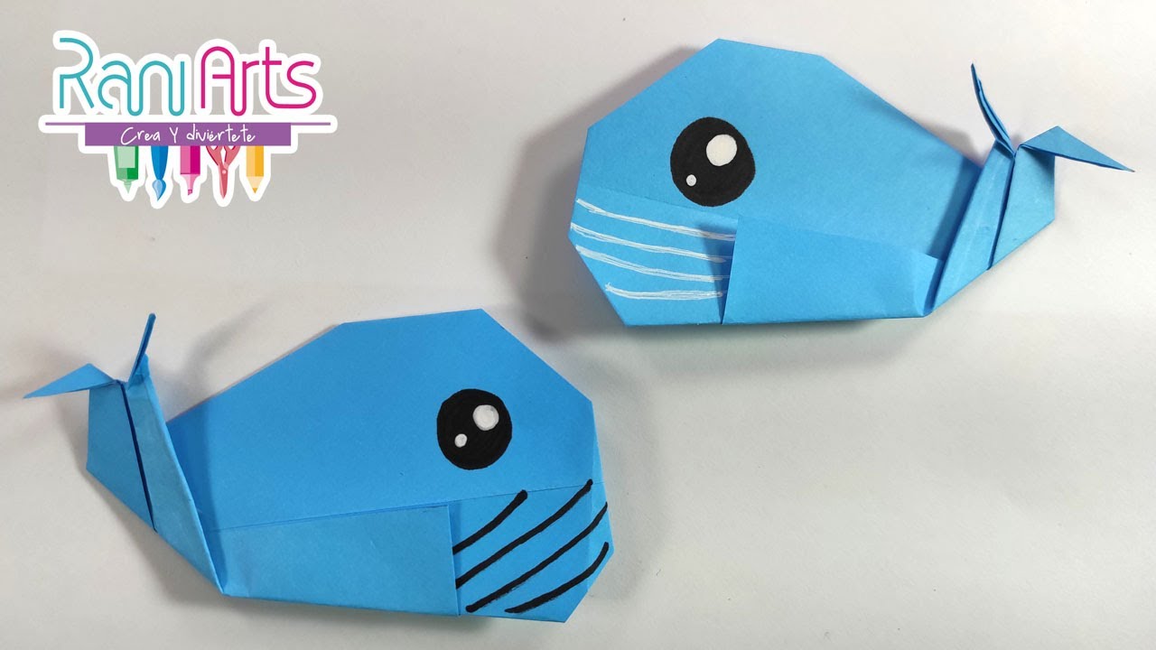 Haz una BALLENA DE ORIGAMI super fácil - DIY - ORIGAMI WHALE