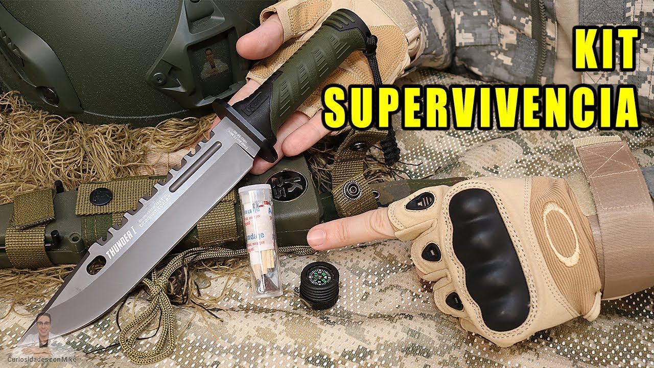 PRUEBO KIT DE SUPERVIVENCIA EN CUCHILLO TÁCTICO K25 THUNDER I