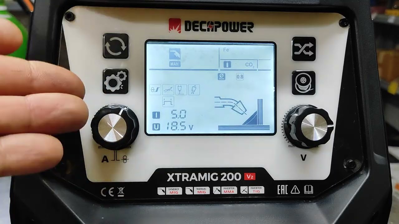 Decapower Xtramig 200 display 