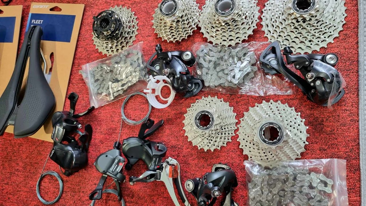 Lĩnh bike Hà Nội 0974523474 | Xích -líp- cùi đề-gạt đĩa shimano 8-9-10s, yên giant