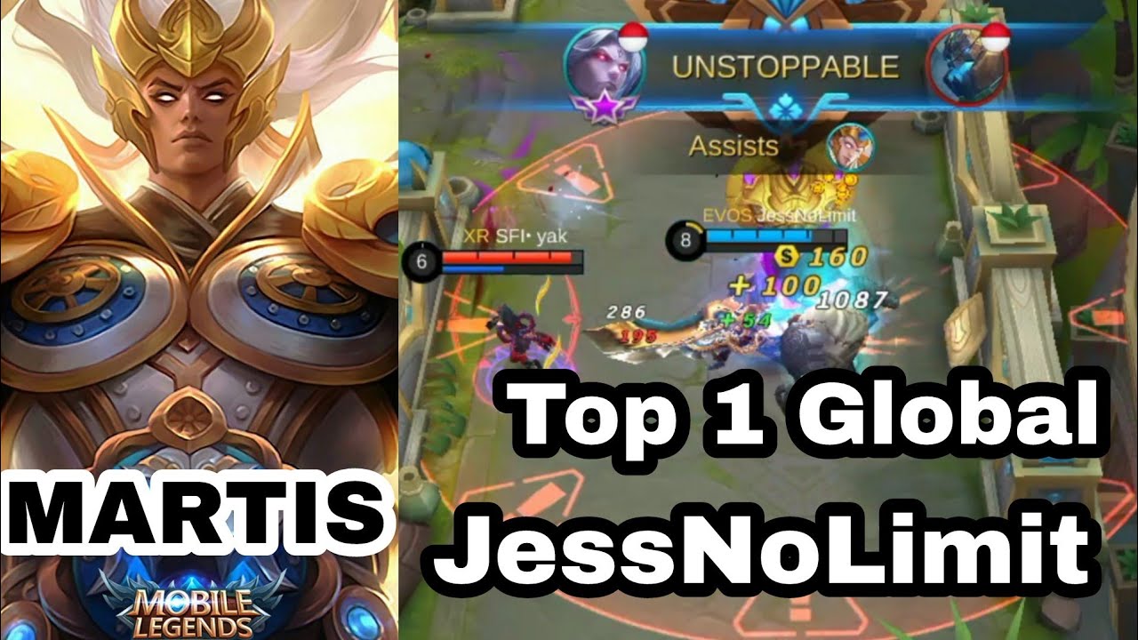 Top 1 Global Player - JessNoLimit plays Martis. Mobile Legends.