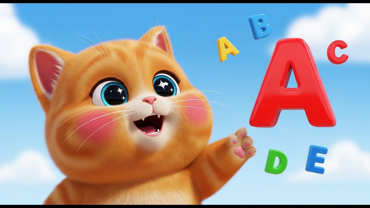 Можешь спеть А–Е? 🐱 | Песенка алфавит для детей @tinytailsmelody