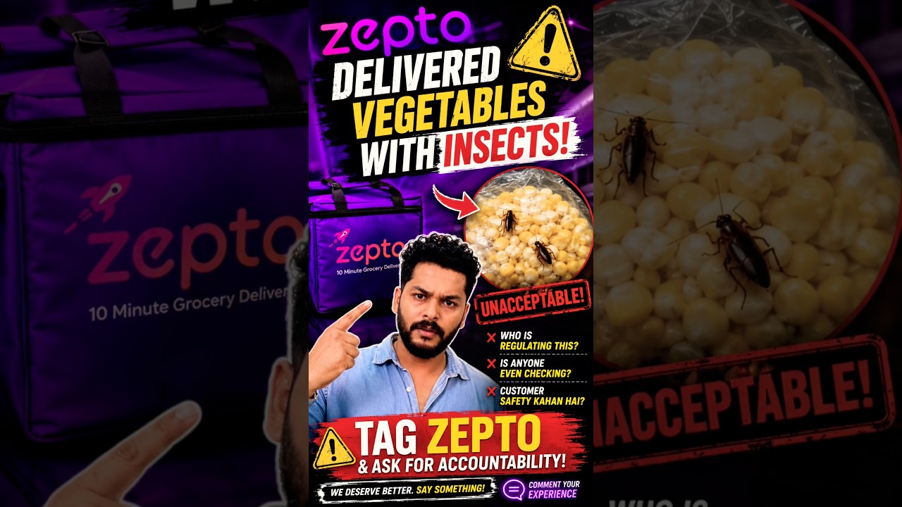 Zepto Delivered Vegetables with Insects🦗 Who is Accountable? #zepto #shorts