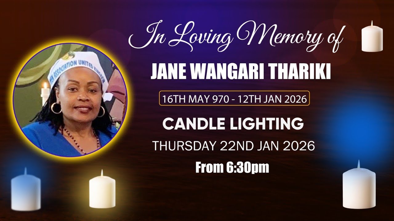 Candle lighting for Jane Wangari Thariki