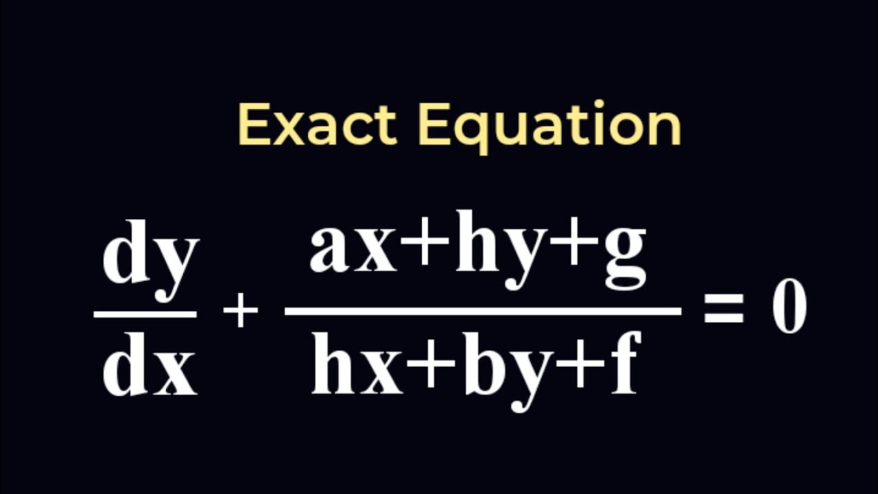 dy/dx+(ax+hy+g)/(hx+by+f)=0 #ExactEquation L534 @MathsPulseChinnaiahKalpana