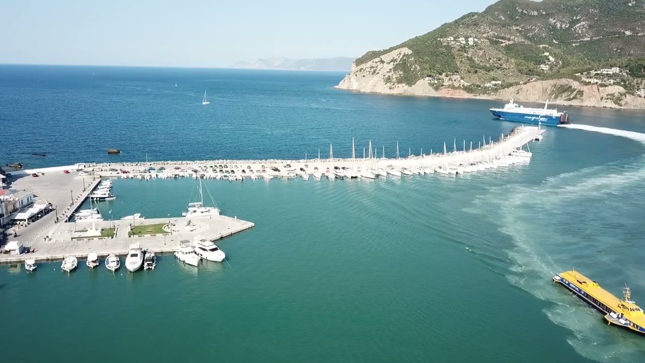 Skopelos - End of August 2023 - town and port with some ferry traffic