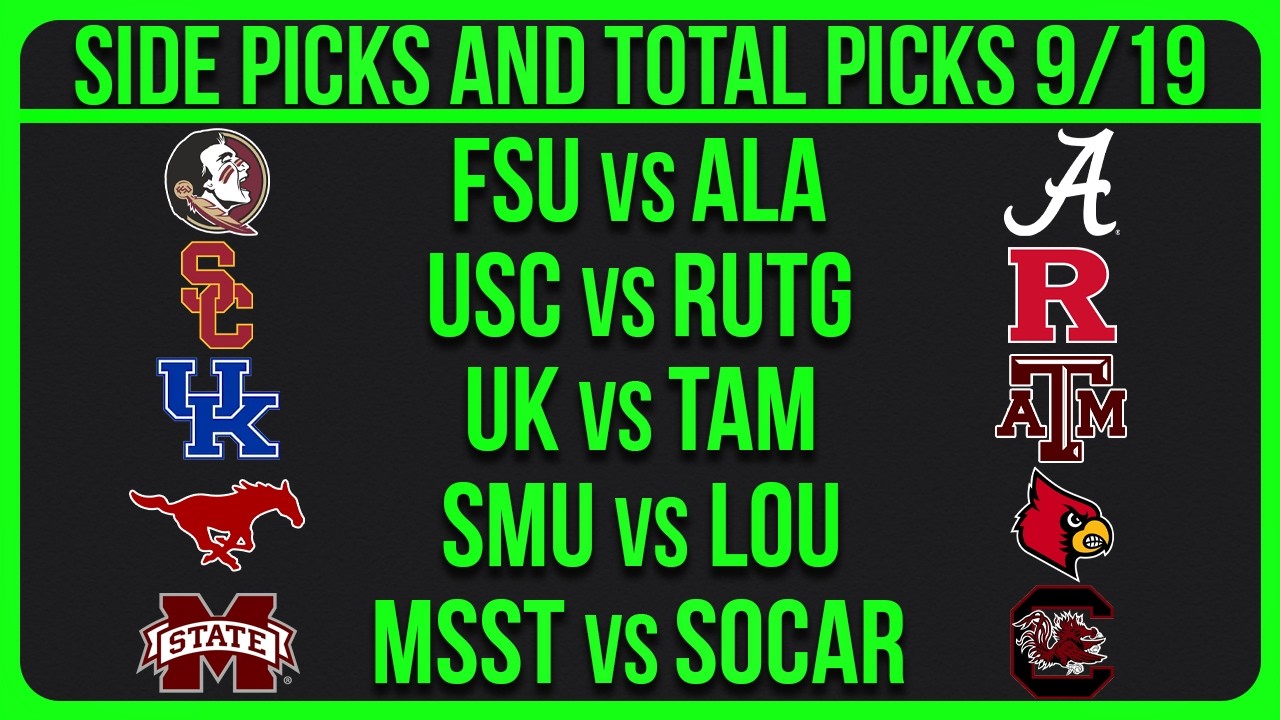 College Football Picks Today 9/19/26 CFB NCAAF Week 3 Betting Picks and Predictions (2/5)