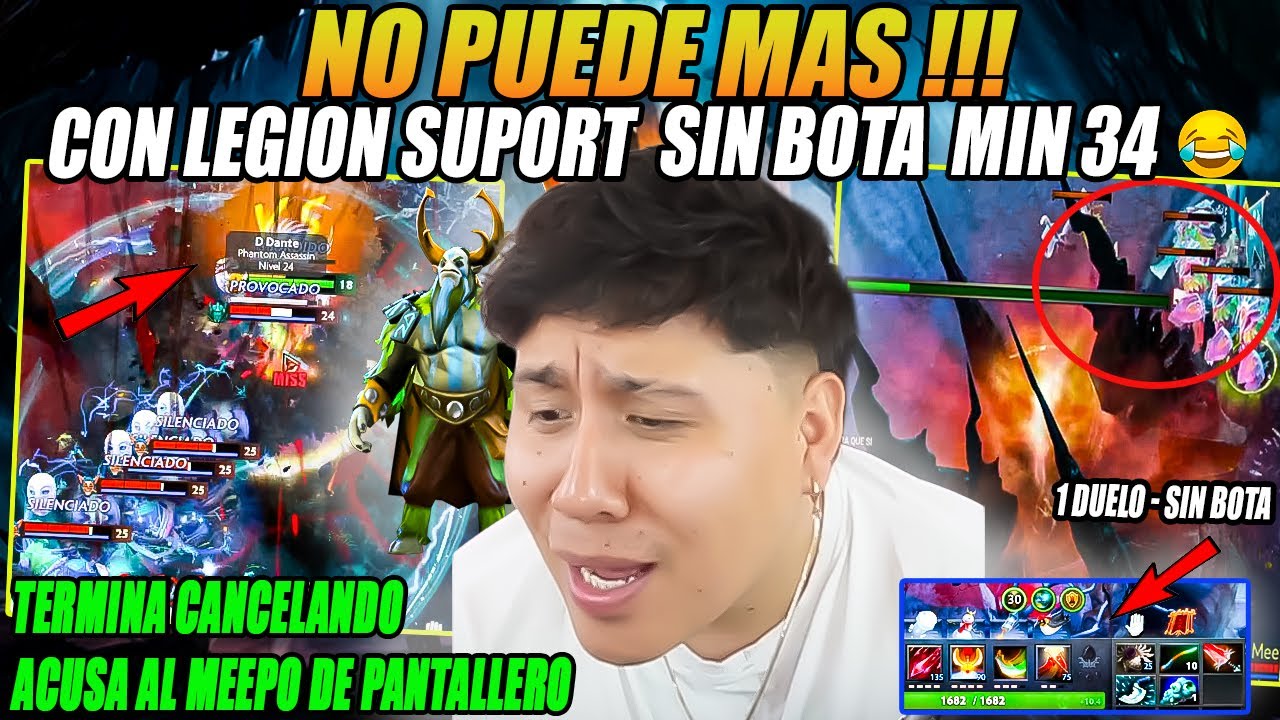 😡EXPLOTA CONTRA SU LEGION SUPORT SIN BOTA MIN 34 Y 1 DUELO😡 | TERMINA CANCELANDO LA PARTIDA 🤣