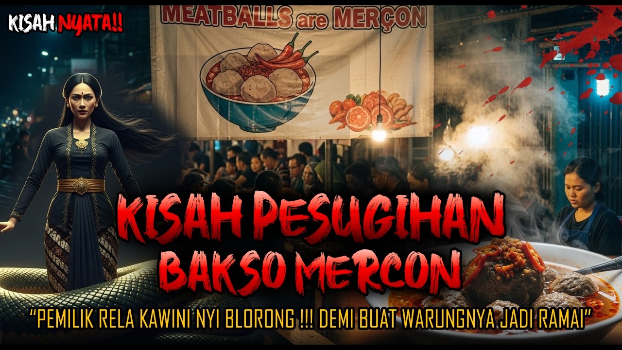 SEREM BANGETI!! KISAH PESUGIHAN BAKSO MERCON , RELA KAW!NI NYI BLORONG DEMI BUAT WARUNGNYA RAMAI