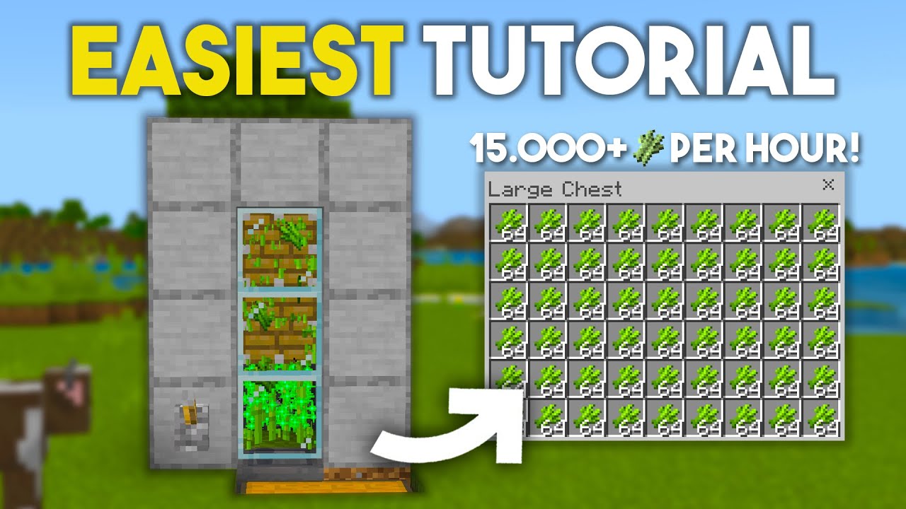 BEST 1.20 Sugarcane Farm in Minecraft Bedrock!