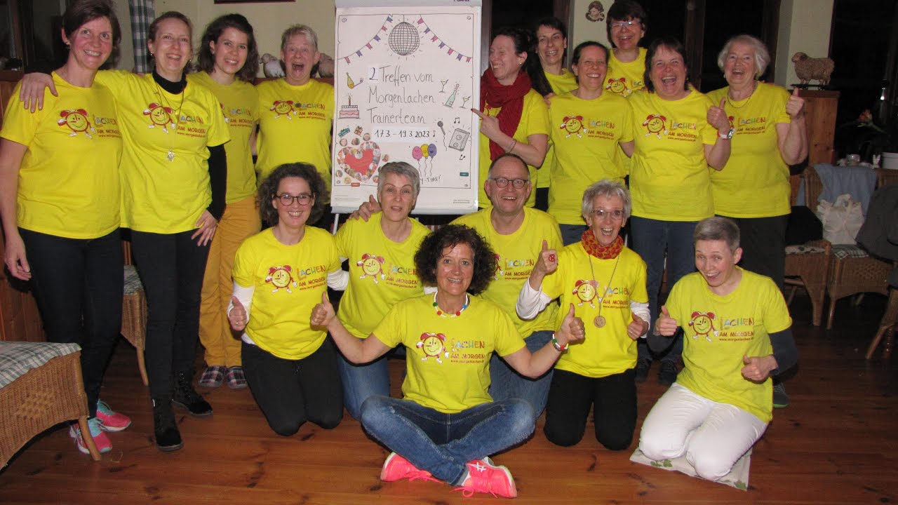 Lachyoga Online Trainerteam Treffen 2023 Odenwald / Täglich Lachyoga in der Stuttgarter Lachschule