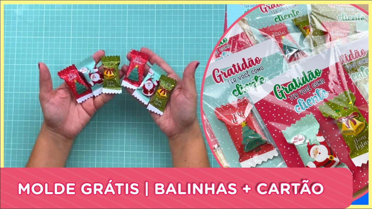 COMO FAZER BALINHAS PERSONALIZADAS + CARTÃO | MOLDE GRÁTIS
