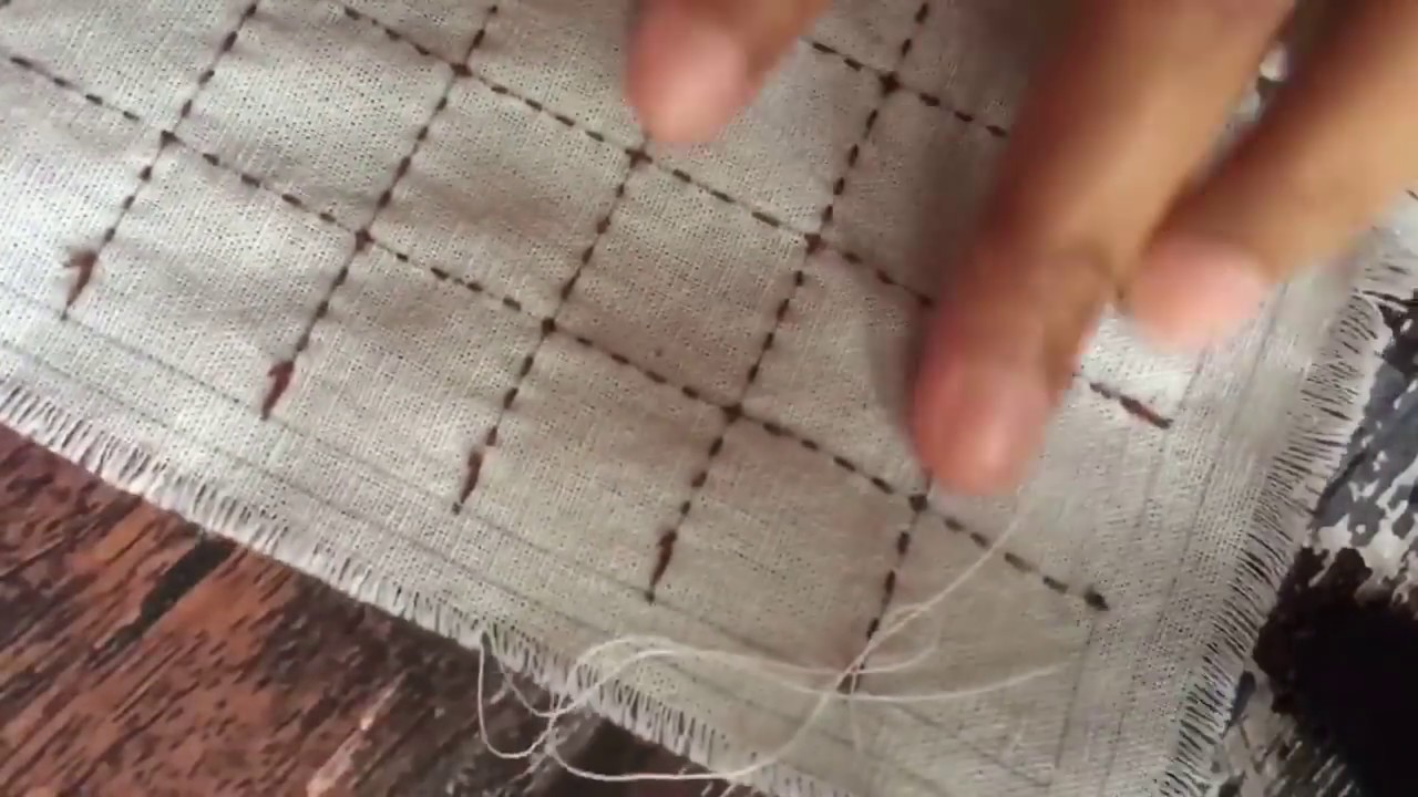 BEGINNER SASHIKO - The Simple SQUARE PATTERN