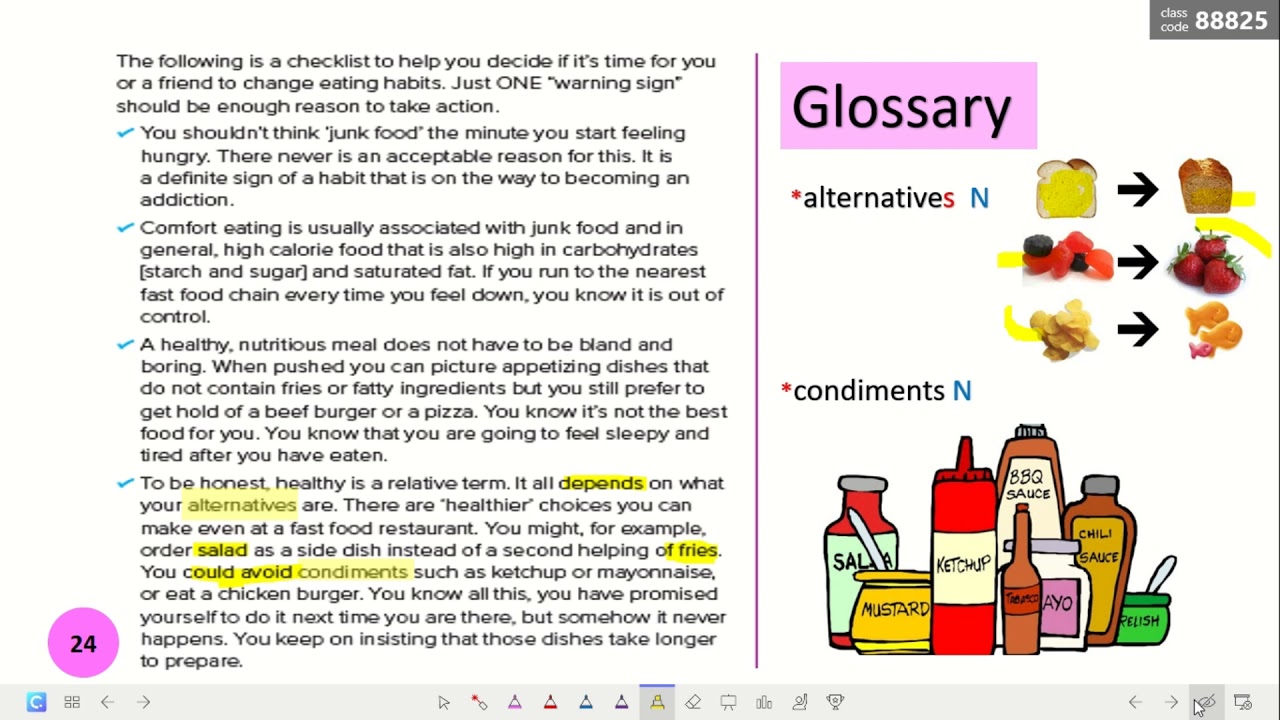 الصف الأول ثانوي M.12U2 Reading Take My advice p.30 +31