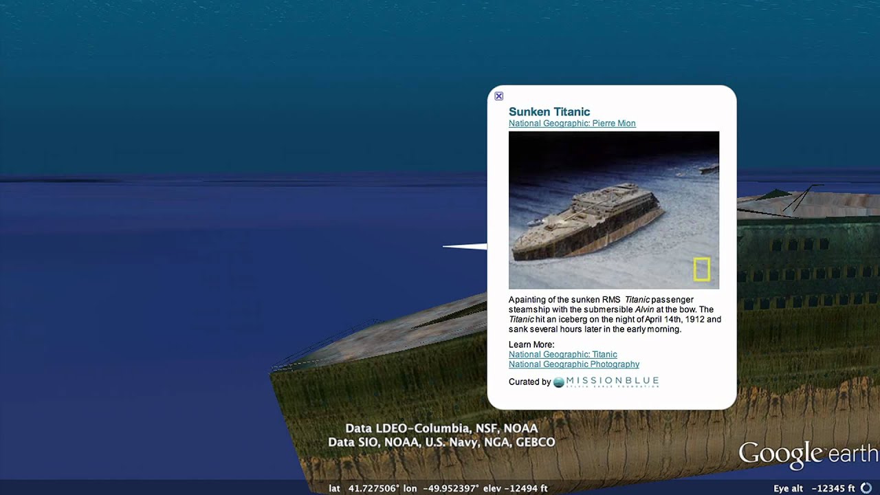 Прогуляйтесь по Титанику в Google Earth