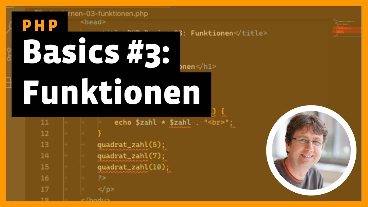PHP Grundlagen #3/6: Funktionen