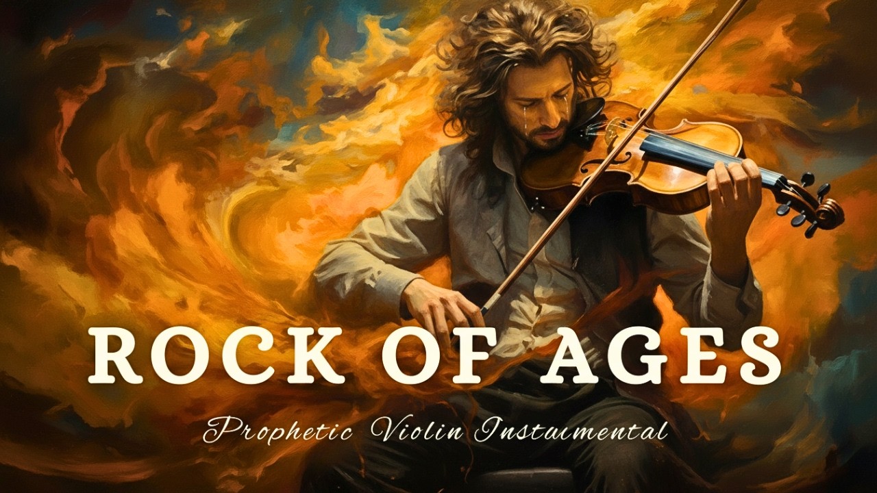 ROCK OF AGES PROPHETIC VIOLIN WORSHIP INSTRUMENTAL/BACKGROUND PRAYER MUSIC WITH BIBLE VERSE