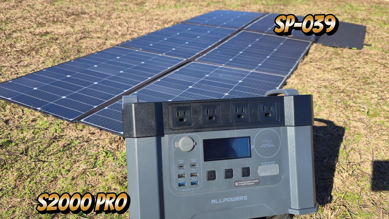 ALLPOWERS 2400 watt S2000 Pro Power Station and SP039 600 watt Solar Panel