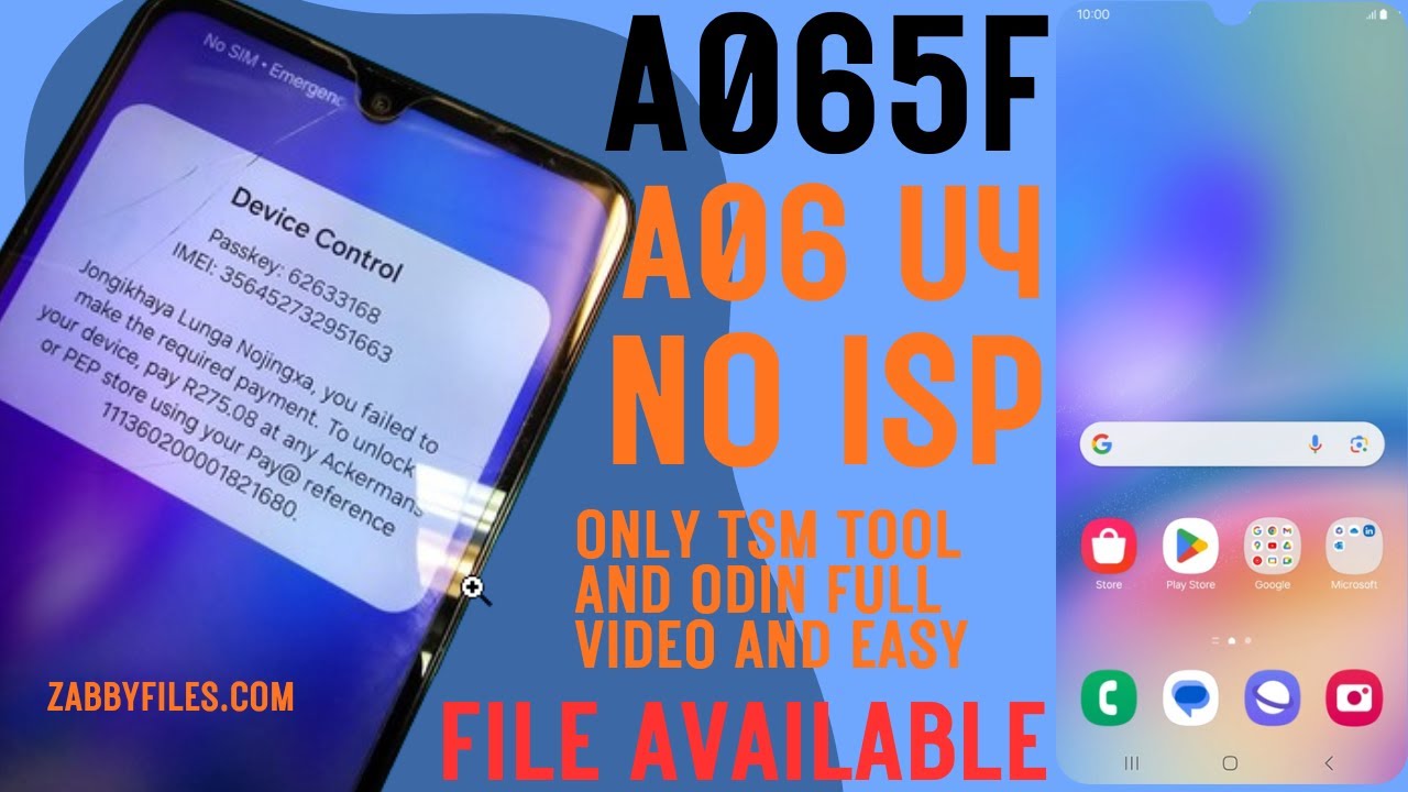 Samsung A065F U4 MDM (A06 Device Control) Removed Permanently Step by Step By ZABBY SERVICES 