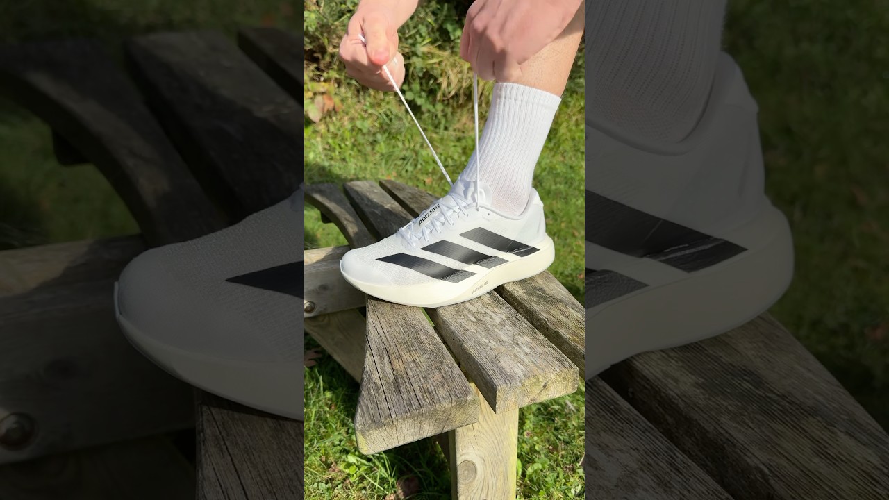 Lacing up the adidas EVO SL!😮&zwj;💨 #running #asmr #runningshoes