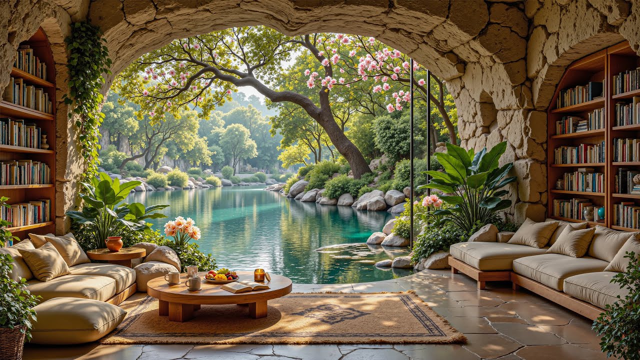 Serene Jazz In Tranquil Reading Ambience | Soft Piano Jazz Music To Stress Relief, Focus