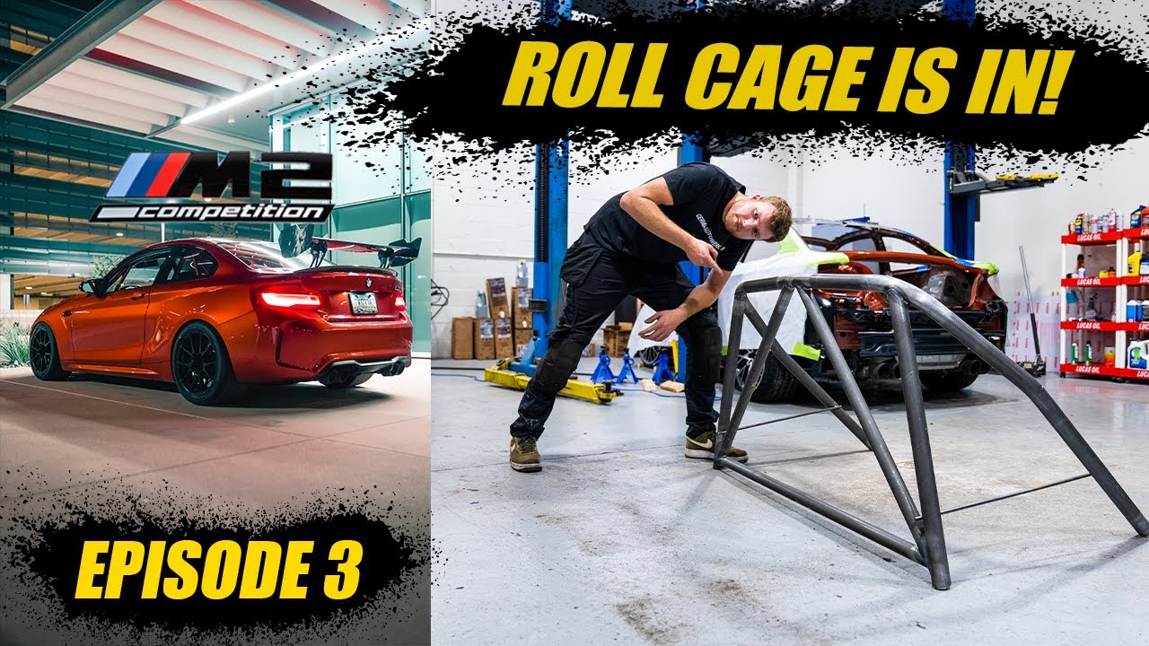 BUILDING THE ULTIMATE BMW M2 RACE CAR IN USA!  **ROLL CAGE INSTALL**  EPISODE 3