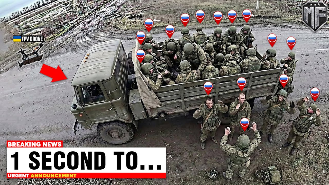 Russian Truck Full of Troops Get Caught By Ukrainian FPV Drones - Then THIS Happened...