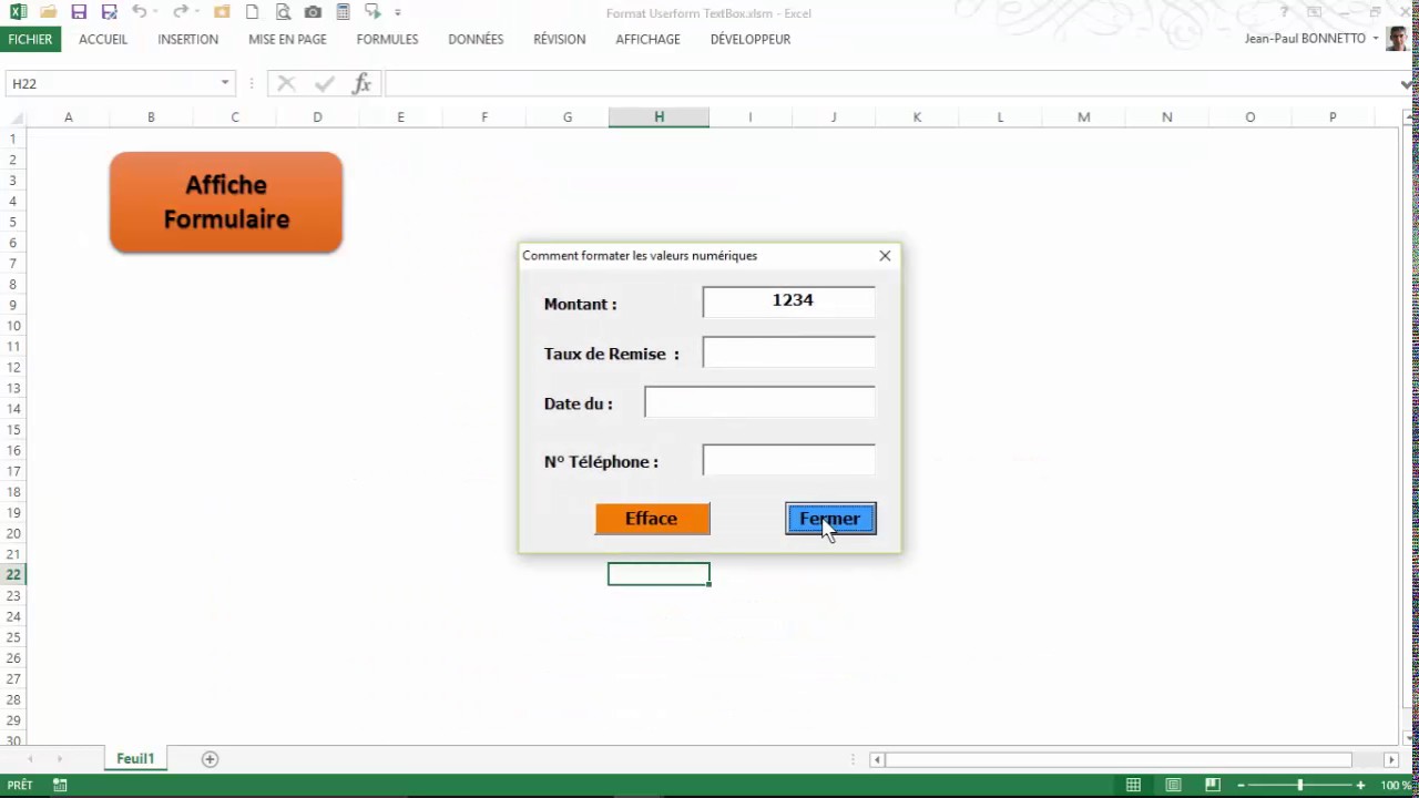 Excel VBA - Comment mettre un Format de valeur dans une TextBox ?