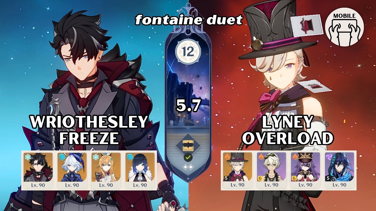 C0 Wriothesley Freeze & C5 Lyney Overload | 5.7 Spiral Abyss Mobile | Genshin Impact