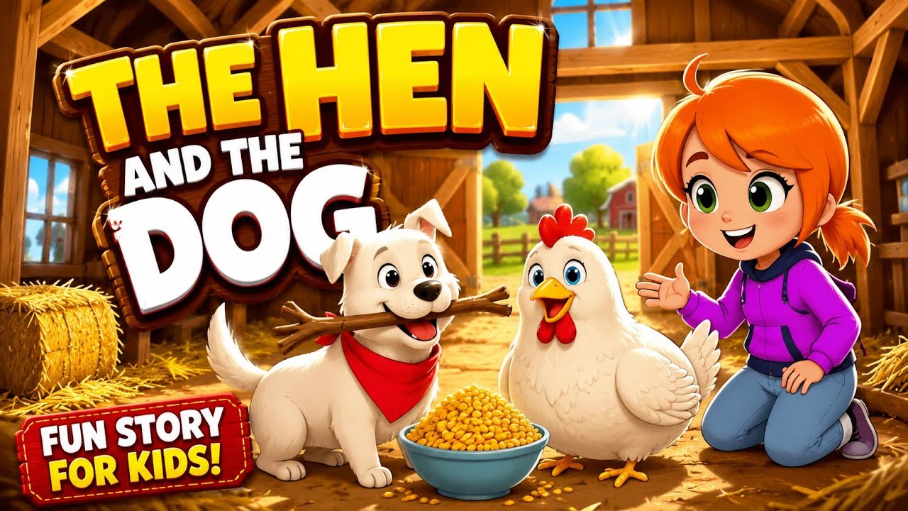 🐓🐕 The Hen and the Dog | Kids Story Cartoon story Swahili & English Tales for Kids