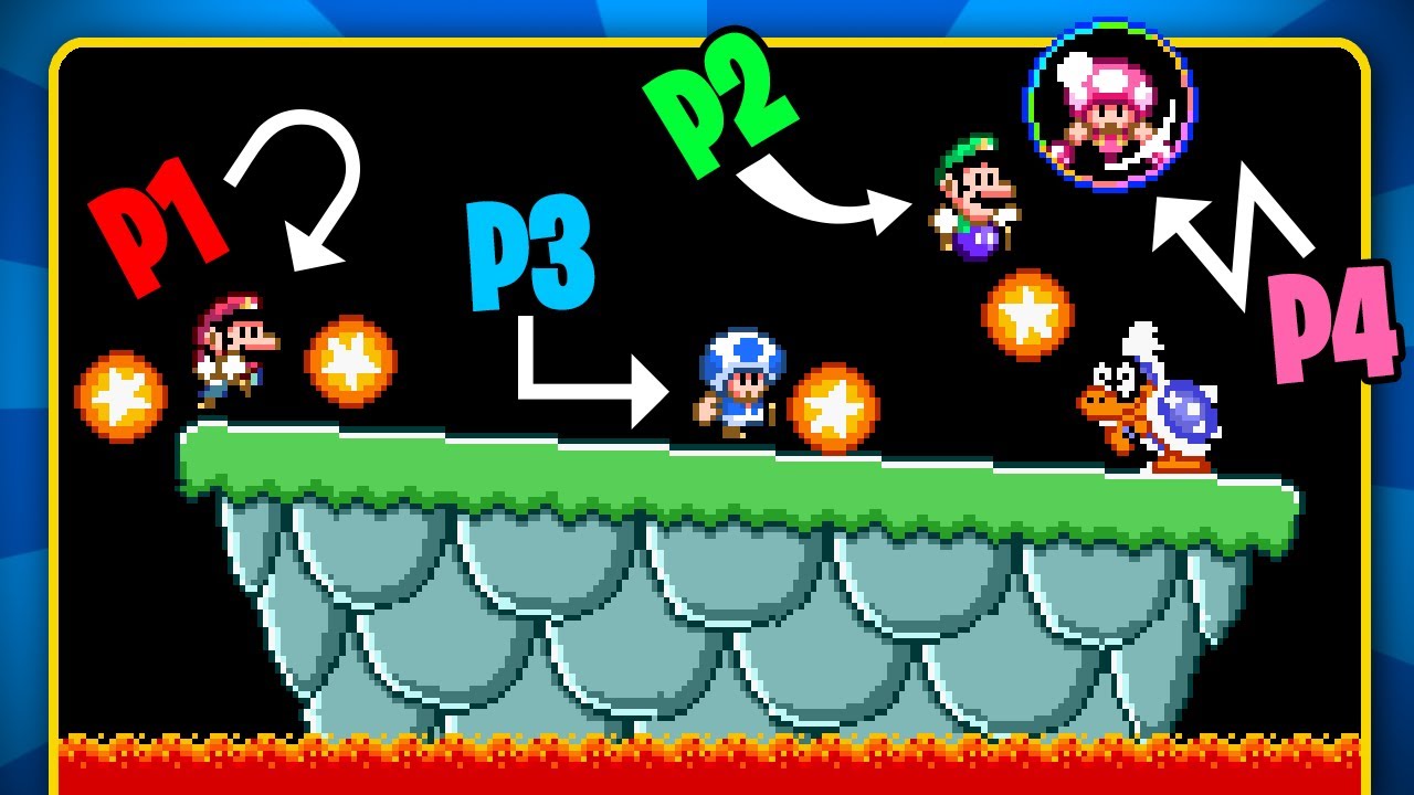 Super Mario World, but it's 4 PLAYER CO-OP?! (It's hilarious)