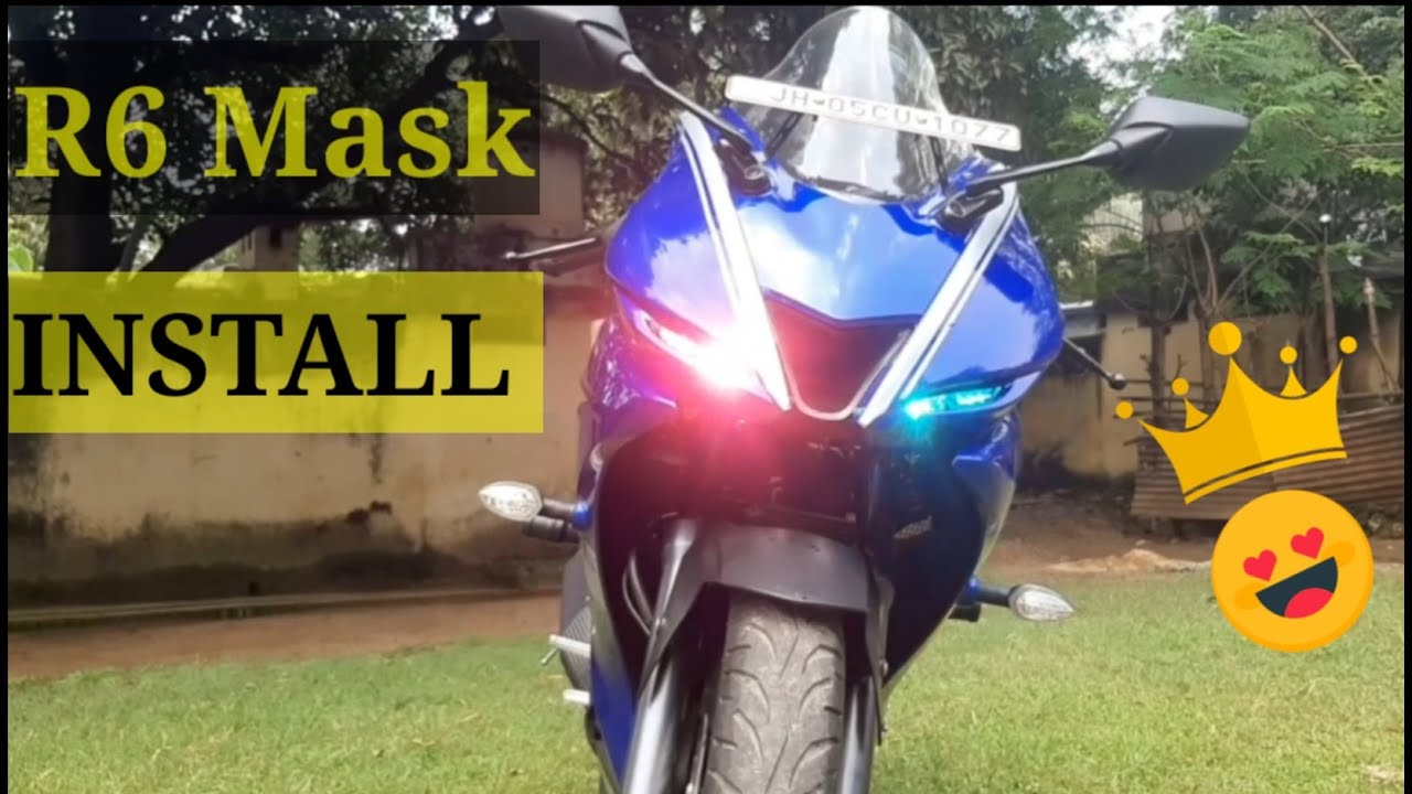 Installing R6 mask in R15 V3 | Yamaha r15 v3 modification |