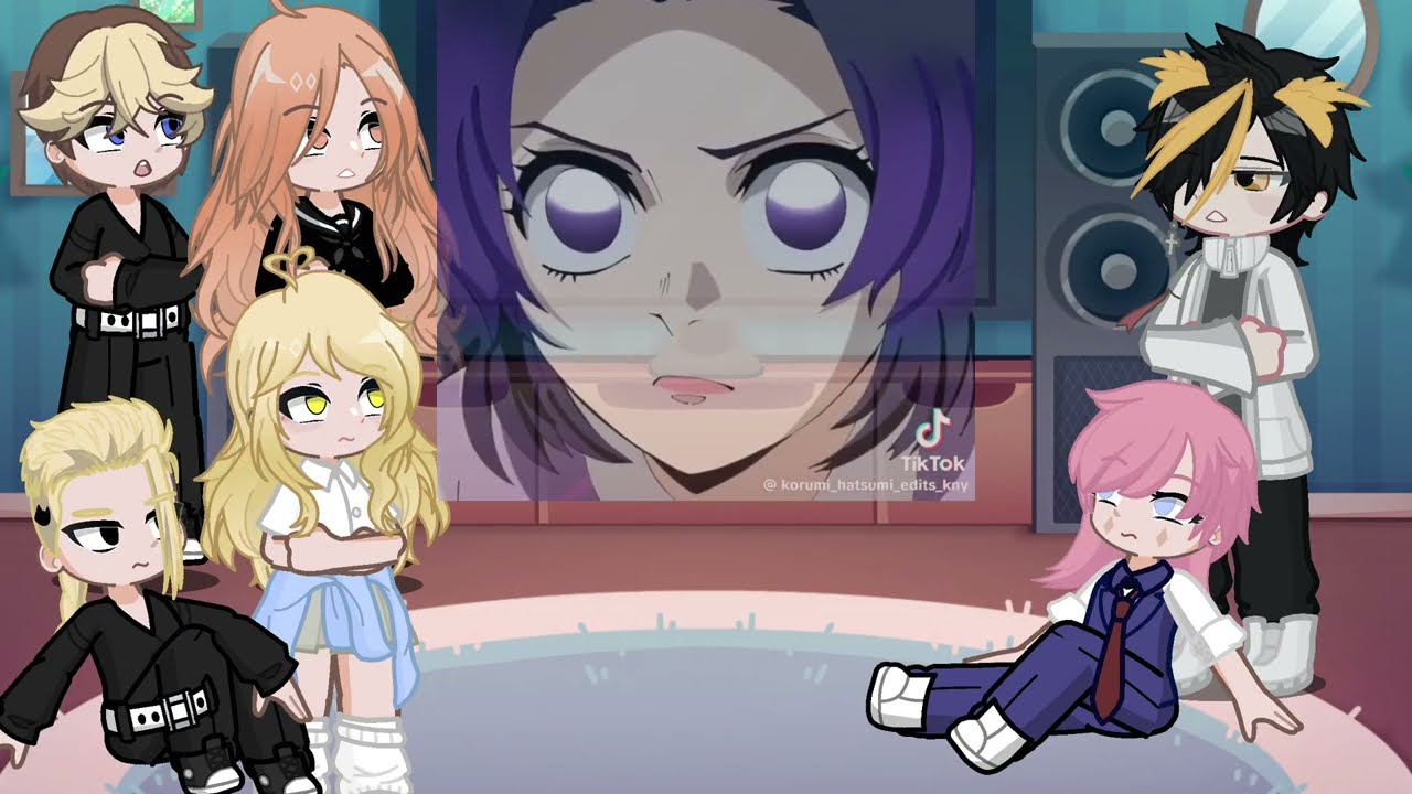 Tokyo revengers react to takemichi as Shinobu | Giyuu | Demon slayer | Gacha life 2