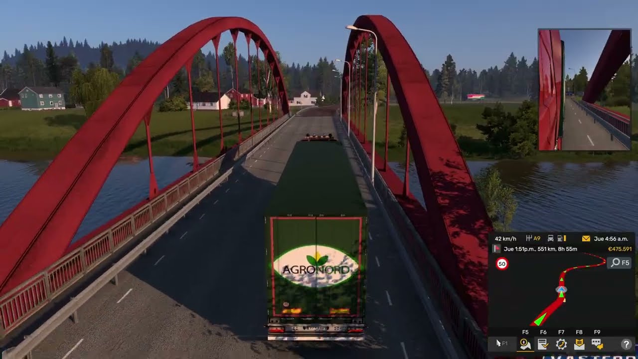 Euro Truck Simulator 2 #El Viajero (Pc)  /Borlange Suecia a Alesun Noruega/ 669 km Tomates.