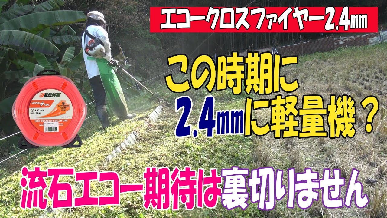 12月なのに22.8㏄にナイロンコード2.4㎜で枯草を刈り取ります。エコーのクロスファイヤーこの時期でも期待に応えてくれますねｗ