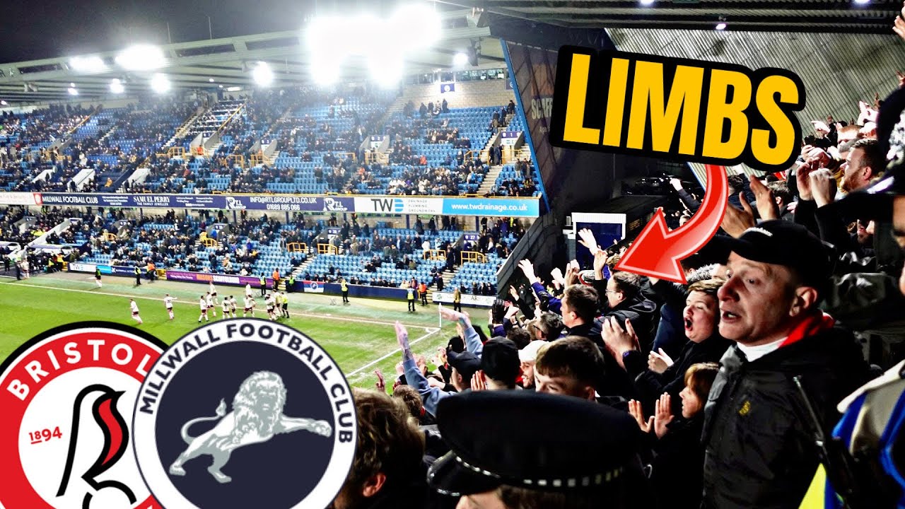 AWAY END LIMBS and INCREDIBLE ATMOSPHERE at Millwall 0-2 Bristol City!